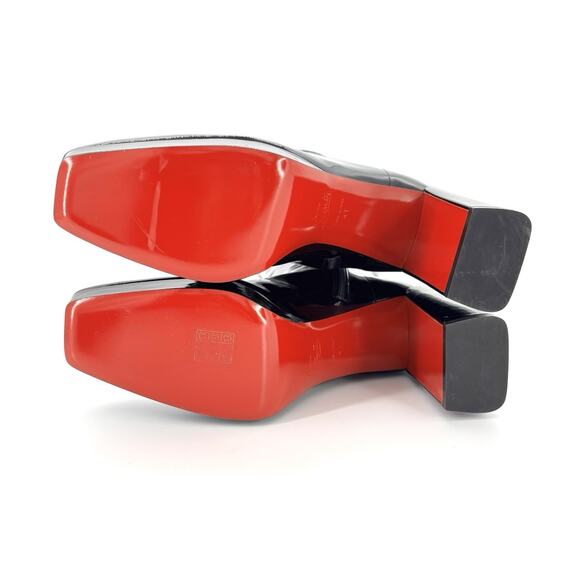 NEW Christian Louboutin Alleo 90 Patent Knee High Platform Boots 41 - Picture 8 of 9